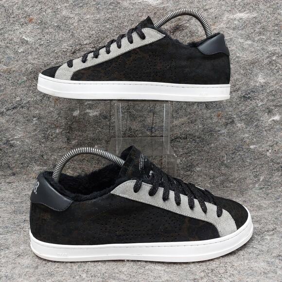 P448 John Leather Sneakers Women's Black Suede Size EU 41 US 11 Streetwear Twee - Picture 1 of 8